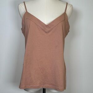 CUYANA 100% Organic Pima Cotton Camisole Relaxed Fit V-Neck Women’s Size Small